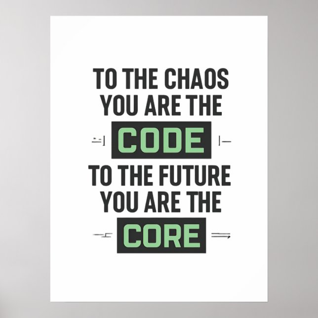 Affiche Citation de codage Inspiration - Code et coeur (Devant)