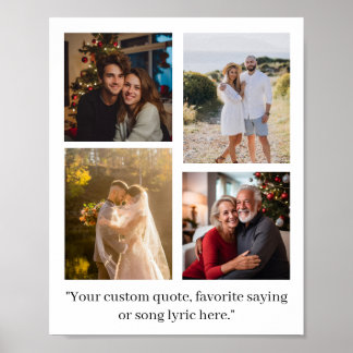 Affiche Citation de collage de photos de famille personnal