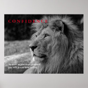 Affiche Citation de confiance Lion Inspiration