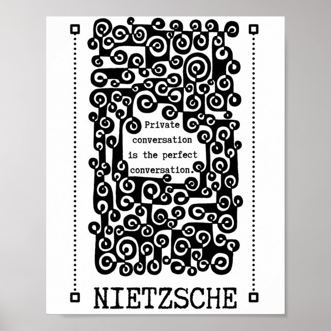 Affiche Citation de CONVERSATION parfaite par Nietzsche (Devant)