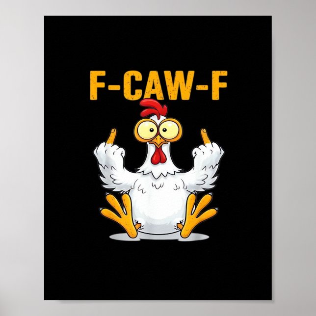 Affiche Citation de Coq Mème Classique (Devant)