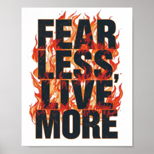 Affiche Citation de courage et de vie de style grunge
