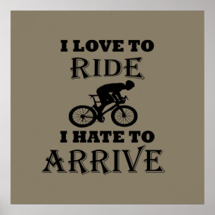 Affiche Citation de cyclisme drôle