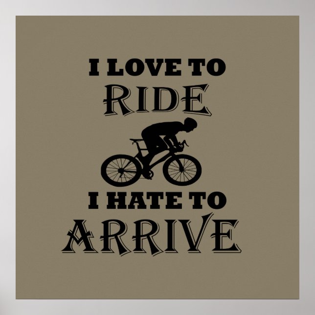 Affiche Citation de cyclisme drôle (Devant)