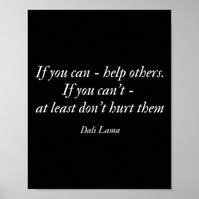 Affiche Citation de Dali Lama, Aidez à aimer les autres, C (Devant)