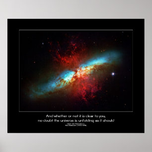 Affiche Citation de Desiderata - Cigar Galaxy de l'espace