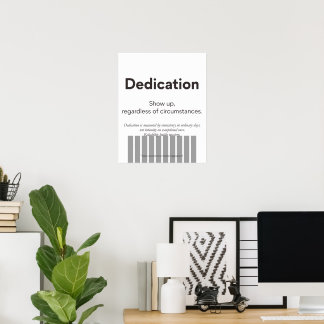 Affiche Citation de dévouement Art minimal motivant
