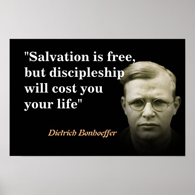Affiche Citation De Dietrich Bonhoeffer Sur Le Salut (Devant)