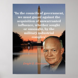 Affiche Citation de Dwight D. Eisenhower sur le complexe m