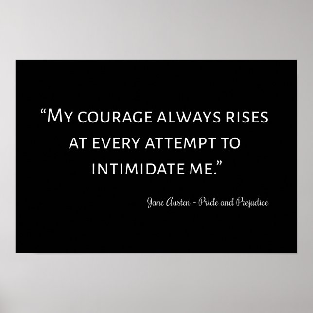 Affiche Citation de fierté et de préjudice I (Devant)