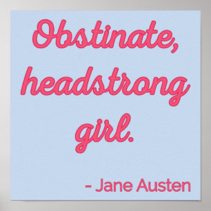 Affiche Citation de fierté et de préjugé II - Style mignon