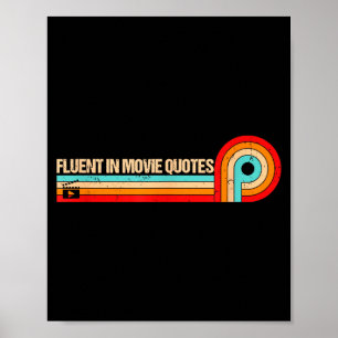 Affiche Citation de film drôle rétro Es couramment