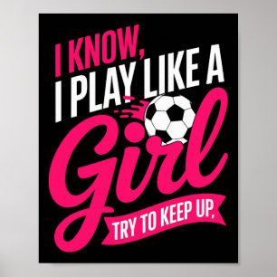 Affiche Citation de football drôle Je sais que je joue com