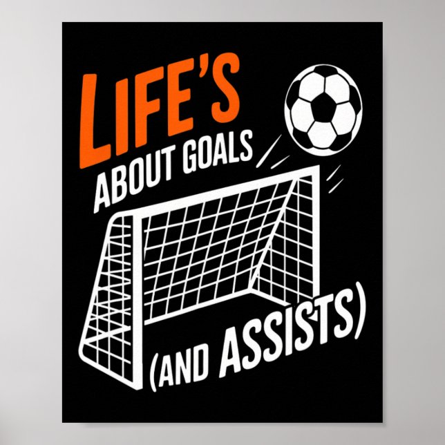 Affiche Citation de football drôle Objectifs de vie Ists M (Devant)
