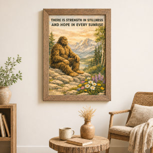 Affiche Citation de force spirituelle Sasquatch