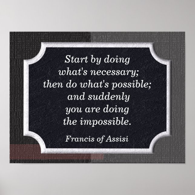 Affiche Citation de Francis of Assisi - imprimer (Devant)