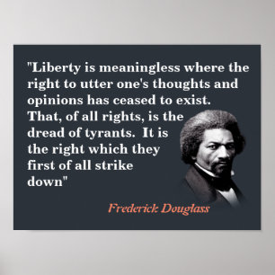 Affiche Citation De Frederick Douglass Sur La Liberté D'Ex