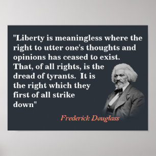Affiche Citation De Frederick Douglass Sur La Liberté D'Ex