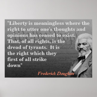 Affiche Citation de Frederick Douglass sur la liberté d'ex