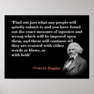 Affiche Citation De Frederick Douglass Sur La Soumission E