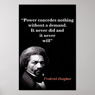 Affiche Citation de Frederick Douglass sur le pouvoir