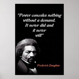 Affiche Citation de Frederick Douglass sur le pouvoir
