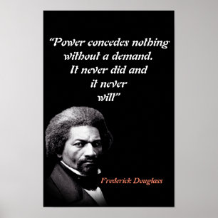 Affiche Citation de Frederick Douglass sur le pouvoir