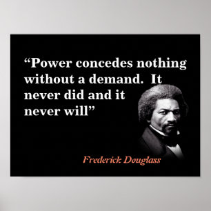 Affiche Citation De Frederick Douglass Sur Le Pouvoir