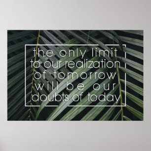 Affiche Citation de futur affirmatif positif sur impressio