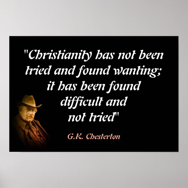 Affiche Citation de G.K. Chesterton sur le christianisme (Devant)