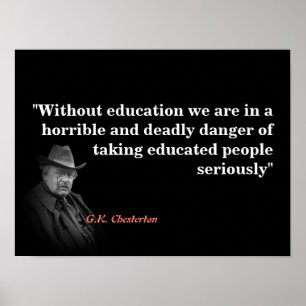 Affiche Citation de G.K. Chesterton sur l'éducation