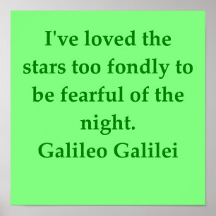 Affiche Citation de Galileo
