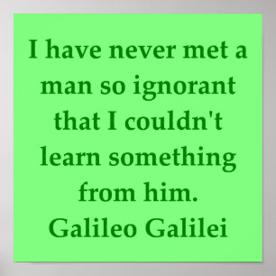 Affiche Citation de Galileo