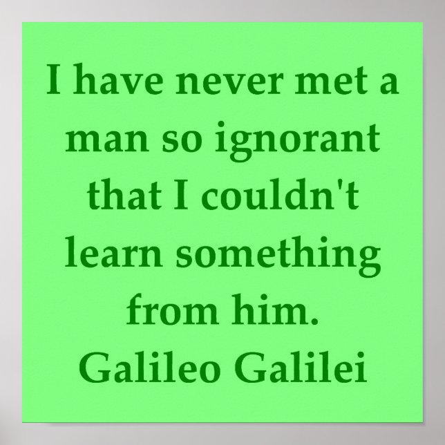 Affiche Citation de Galileo (Devant)