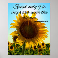 Citation de Gandhi sur le silence
