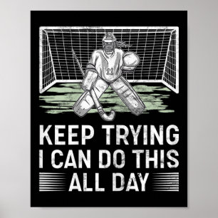 Affiche Citation de gardien de but de hockey sur gazon fém