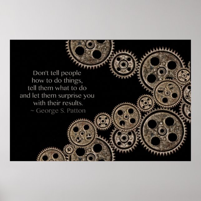 Affiche Citation de George S. Patton sur le leadership (Devant)
