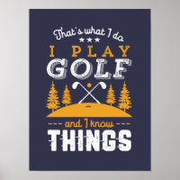 Citation de golf amusant Je joue au golf et je sai