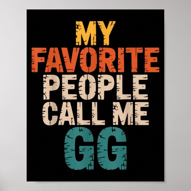 Affiche Citation de grands-parents mignons que mes personn (Devant)