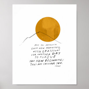 Affiche Citation de gratitude - Décor Inspirational Home O