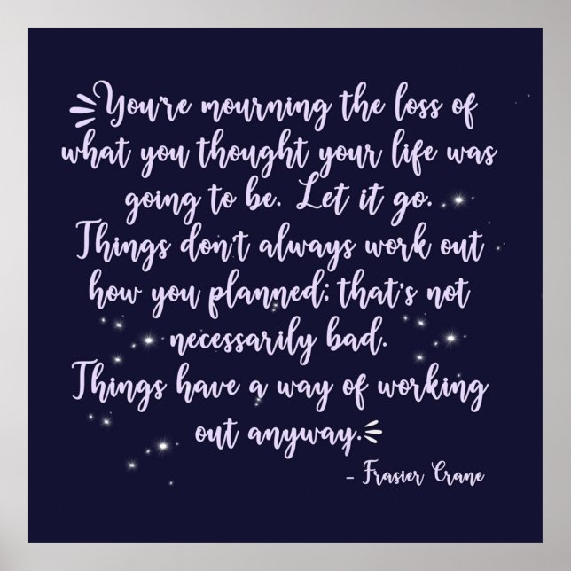 Affiche citation de grue frasier (Devant)