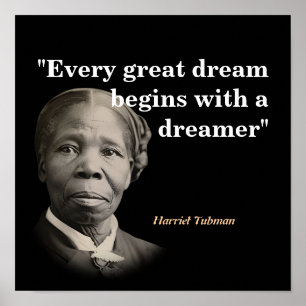 Affiche Citation De Harriet Tubman Sur Les Rêves Et Les Rê