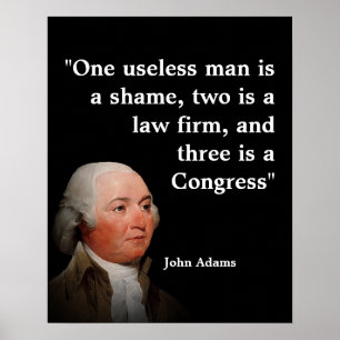 Affiche Citation de John Adams sur le Congrès