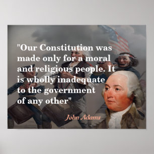 Affiche Citation de John Adams sur notre Constitution