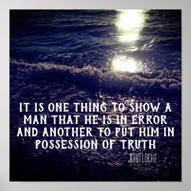 Affiche Citation de John Locke (Devant)