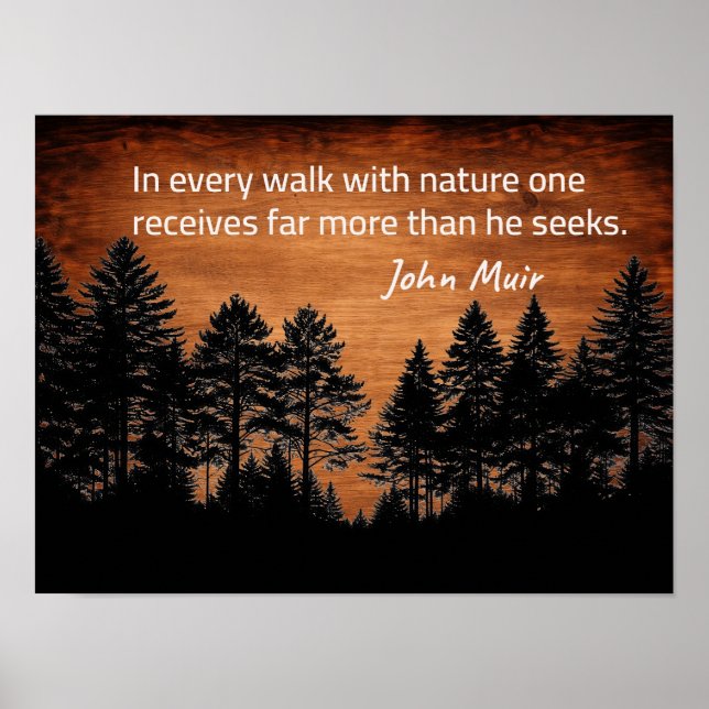 Affiche citation de John Muir (Devant)