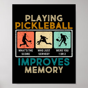 Affiche Citation de joueur de pickleball amusant Picklebal