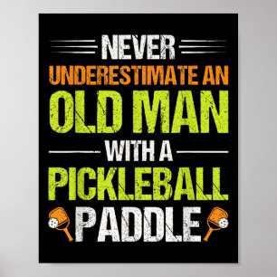 Affiche Citation de joueur de pickleball amusant Picklebal