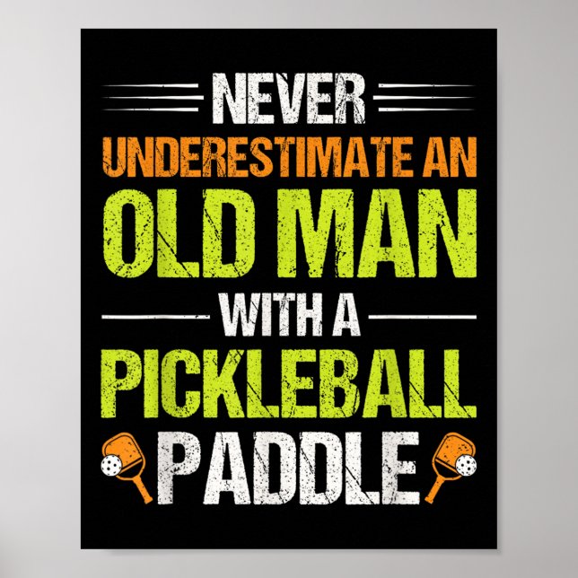 Affiche Citation de joueur de pickleball amusant Picklebal (Devant)
