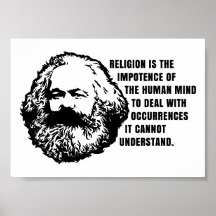 Affiche Citation de Karl Marx sur la religion